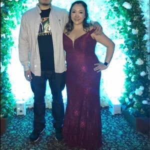 Burgundy Bridesmaid Dress by Let’s